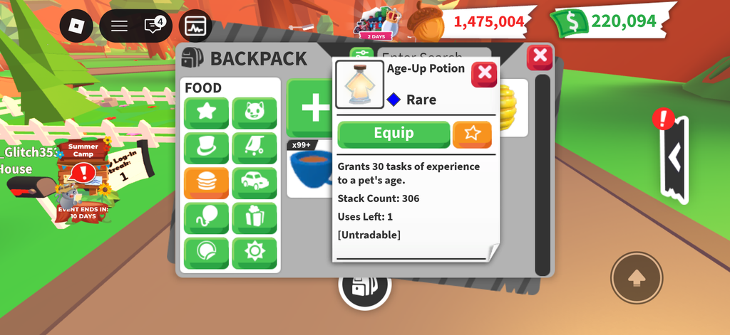 Adopt Me - 300+ Age Potions, 200K+ Bucks