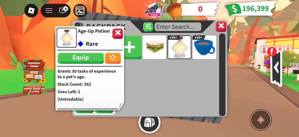 Adopt Me - 250+ Age Potions, 100K+ Bucks